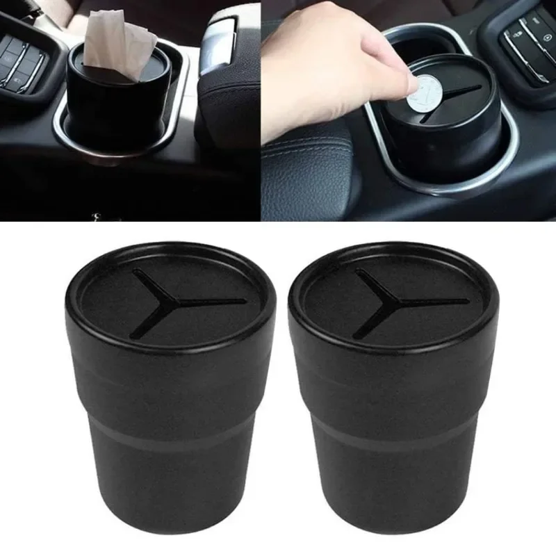 Waterproof Car Trash Can With Lid - قطعتان من سلة المهملات للسيارة مع