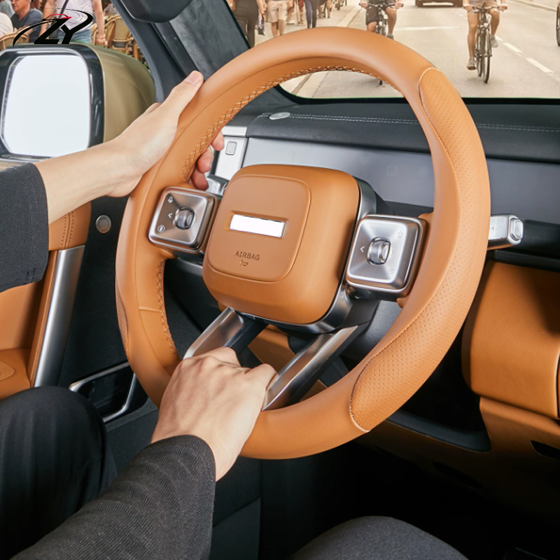 Car Steering Wheel Cover Anti Slip Breathable - غطاء عجلة قيادة من البولي يوريثان