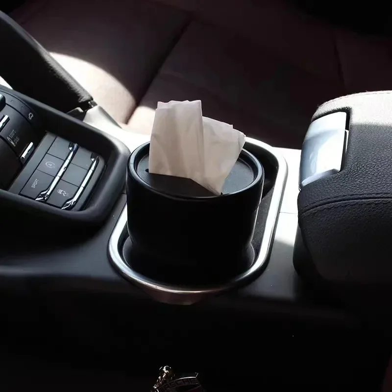 قطعتان من سلة المهملات للسيارة - مراجعة Waterproof Car Trash Can With Lid وسعره