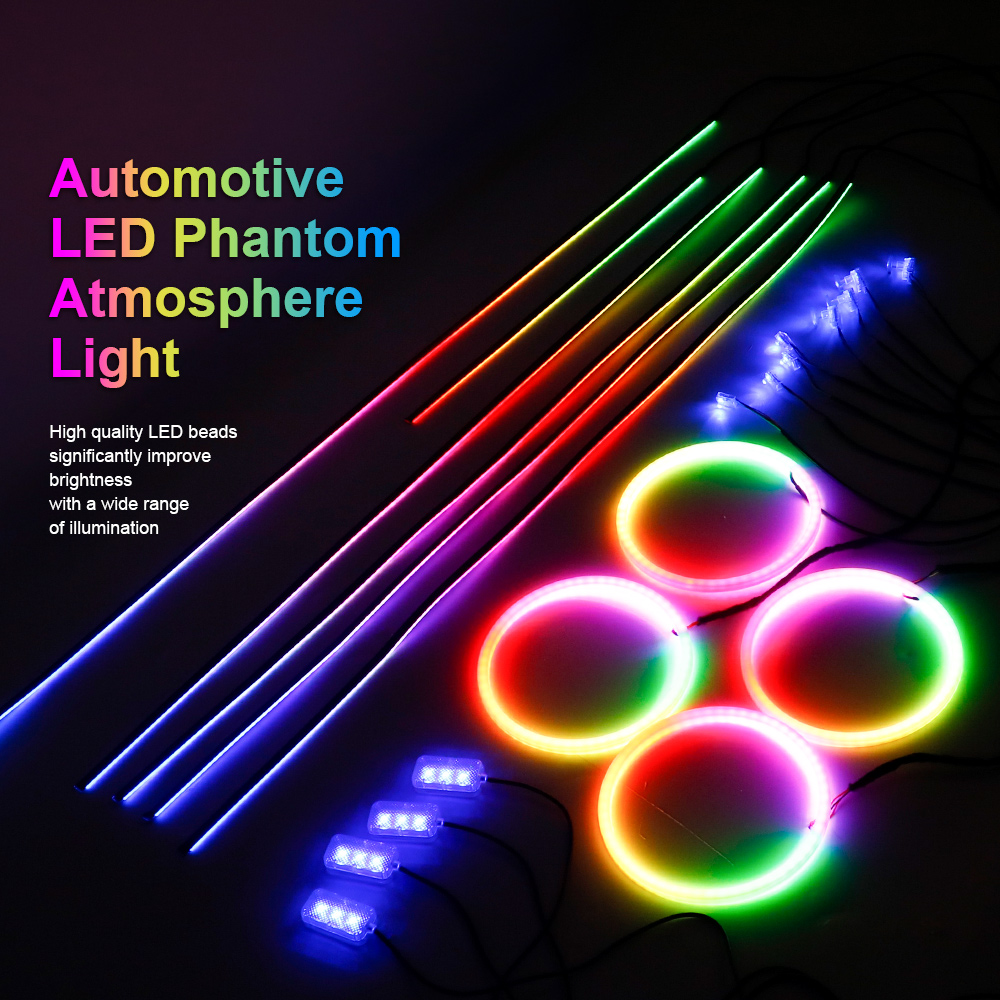 6/10/14/18/22 في 1 إضاءة داخلي - مراجعة Led Ambient Interior Car Lights App Control وسعره
