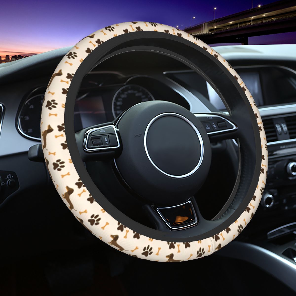 لطيف الألماني عجلة توجيه سيارة - مراجعة Car Steering Wheel Cover Anti Slip Breathable وسعره