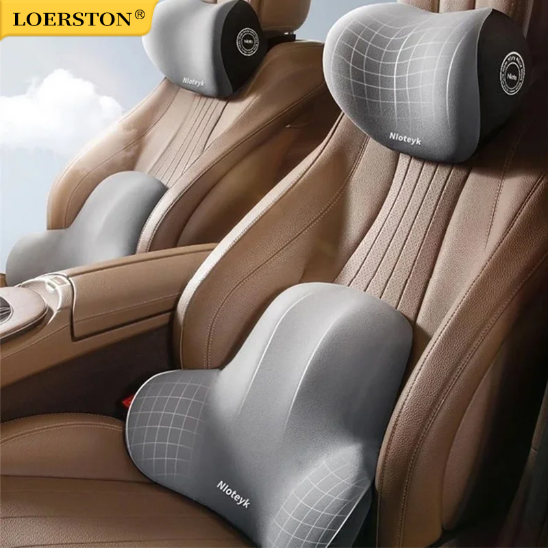 رغوة الذاكرة سيارة الرقبة وساد - مراجعة Memory Foam Car Neck Pillow Lumbar Support وسعره