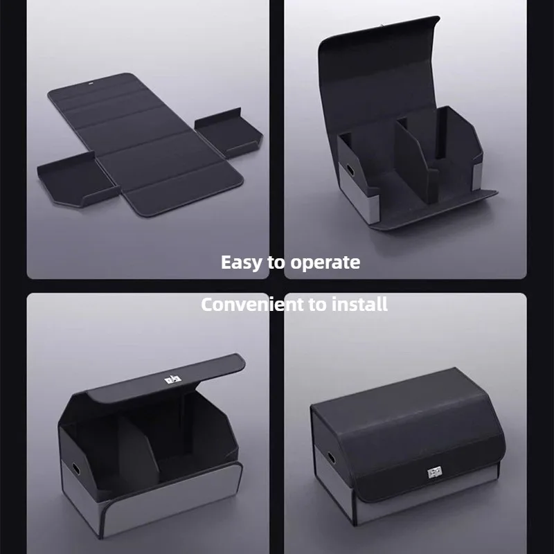 صندوق تخزين فاخر من جلد الشموا - مراجعة Car Trunk Organizer Foldable Storage Box وسعره