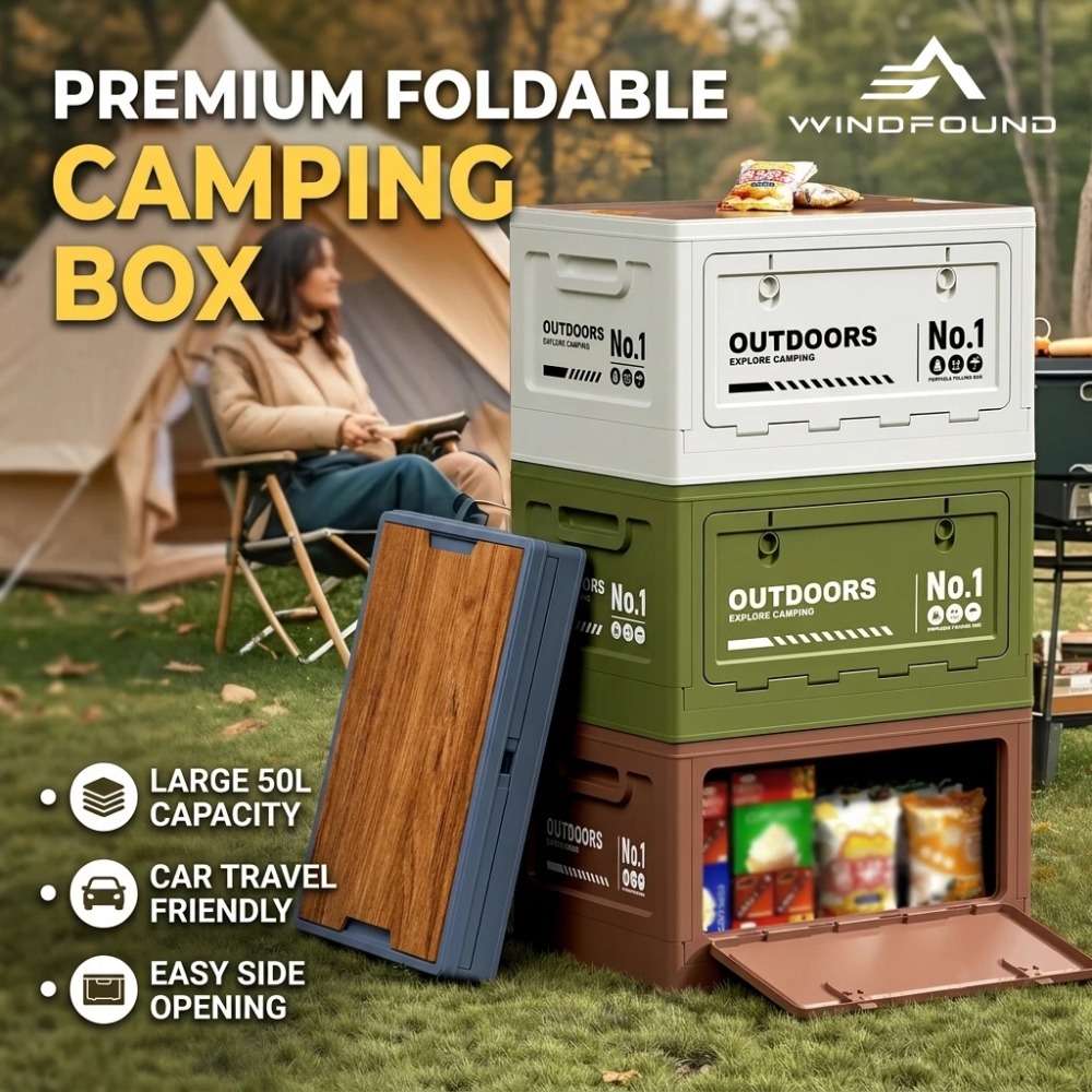 صندوق تخزين قابل للطي للتخييم  - مراجعة Car Trunk Organizer Foldable Storage Box وسعره