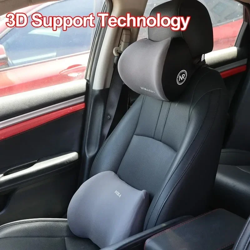 وسادة رقبة جديدة للسيارة مصنوع - مراجعة Memory Foam Car Neck Pillow Lumbar Support وسعره